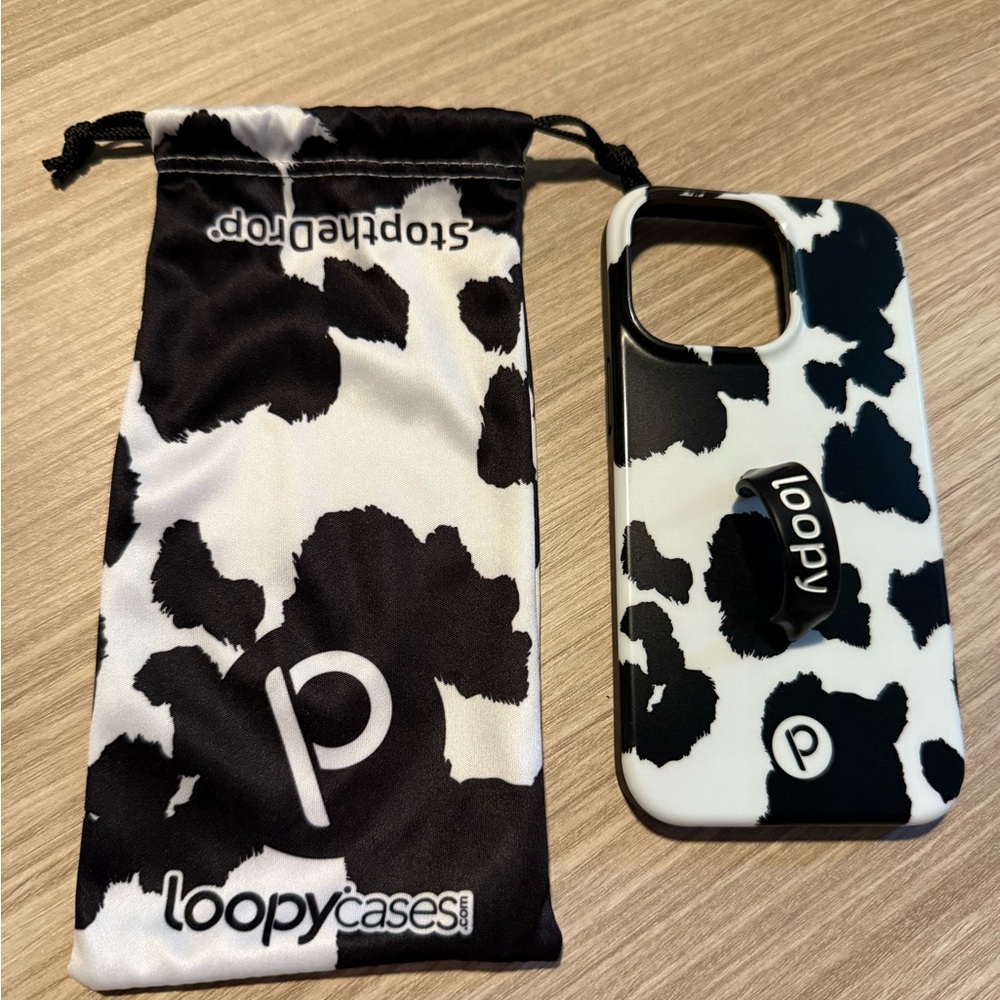 LoopyCases Cow Print iPhone 13 Pro Case